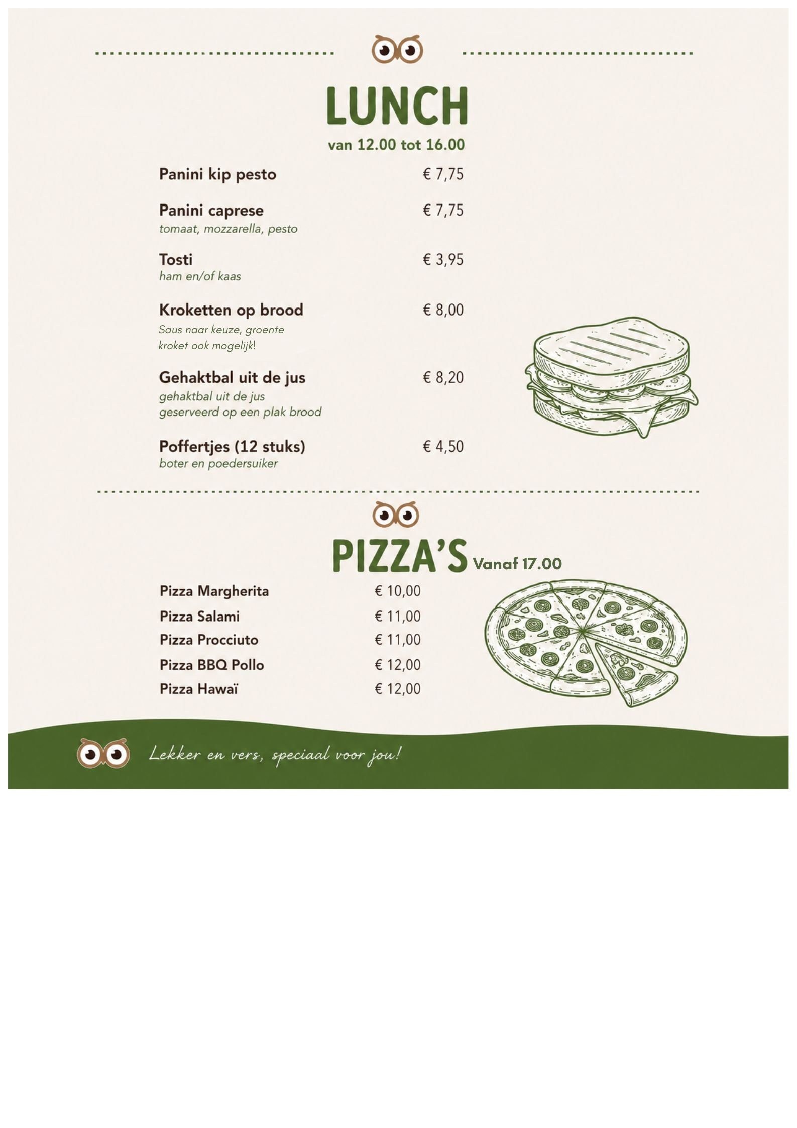 Menu paviljoen hunze bulten 2
